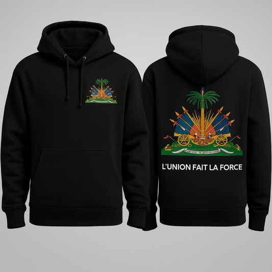Premium Haitian Heritage Hoodie — L’Union Fait La Force