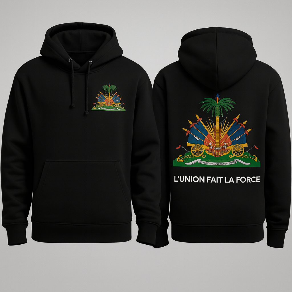 Premium Haitian Heritage Hoodie — L’Union Fait La Force
