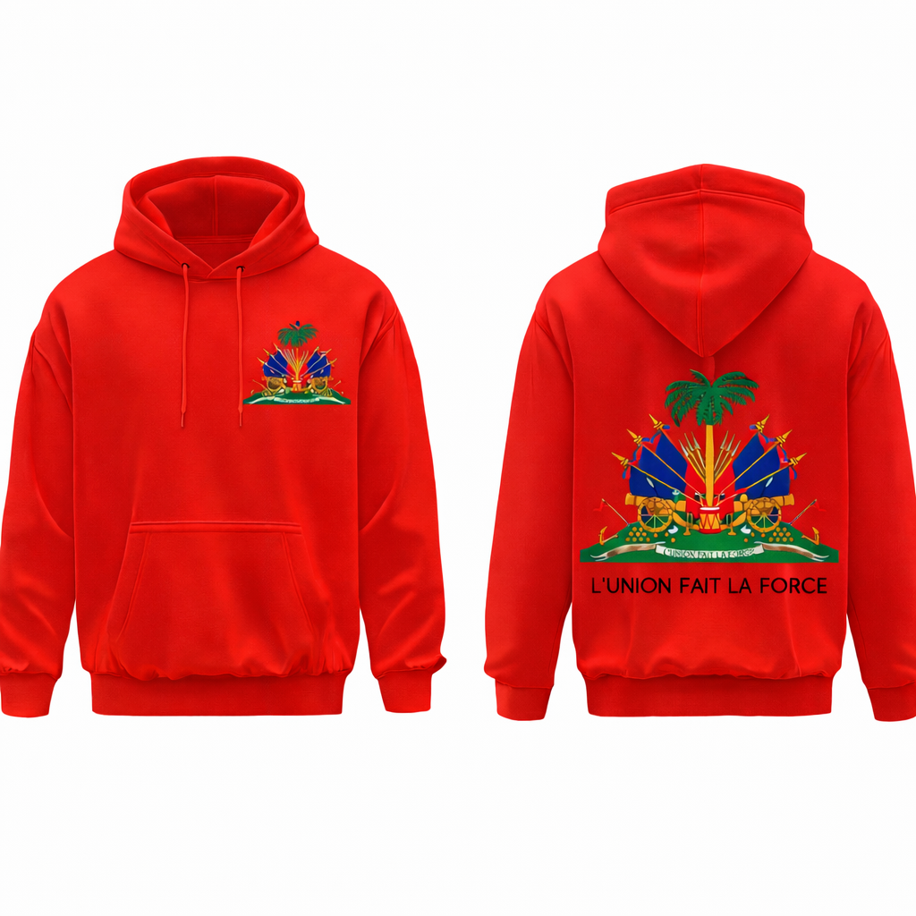 Premium Haitian Heritage Hoodie — L’Union Fait La Force